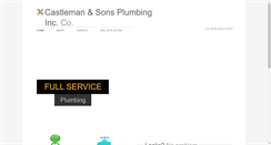 Desktop Screenshot of castlemanplumbing.com
